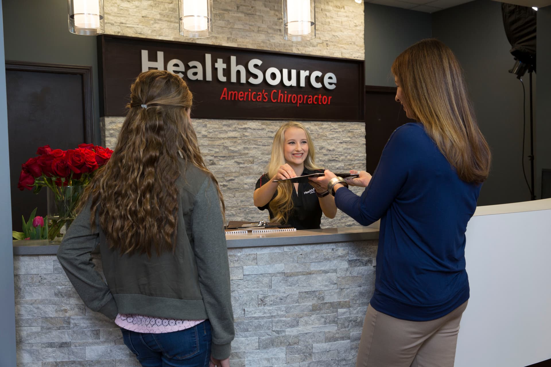 patients at front desk